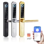 Smart Slim Lock Aluminum Sliding Door Fingerprint Lock App Control