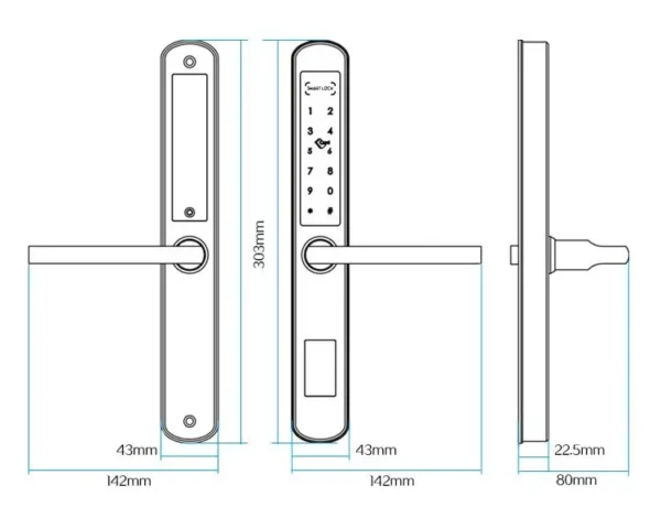 iLockey Waterproof Wi-Fi Control Smart Digital Aluminum Lock Electronic Fingerprint Smart Lock