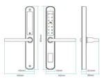 Smart Slim Lock Aluminum Sliding Door Fingerprint Lock App Control