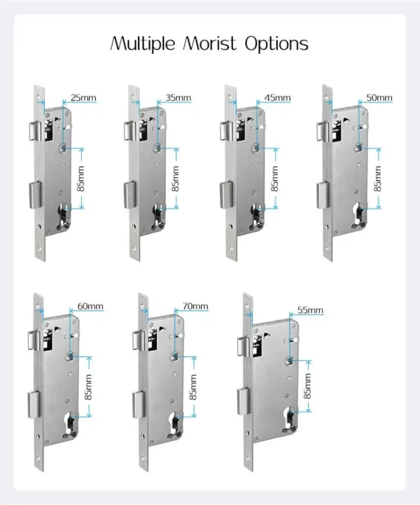 Smart Slim Lock Aluminum Sliding Door Fingerprint Lock App Control