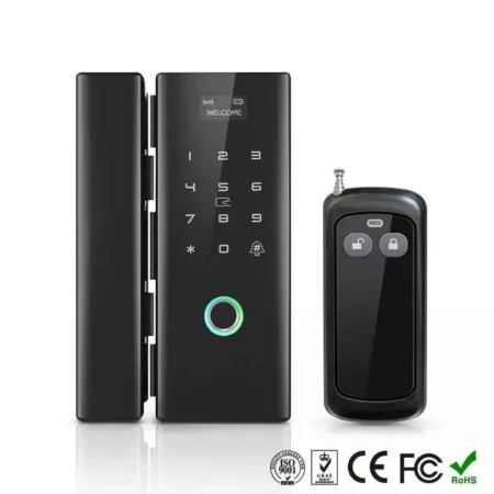 G5-Tuya-BN iLockey Wi-Fi Remote Control Tuya app biometric fingerprint digital Smart glass door lock