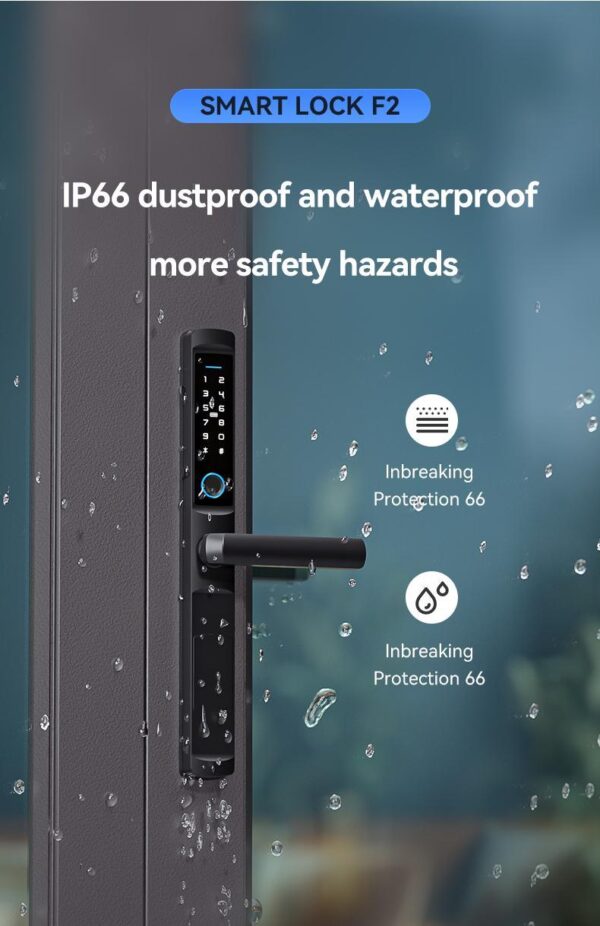 iLockey Waterproof Wi-Fi Control Smart Digital Aluminum Lock Electronic Fingerprint Smart Lock