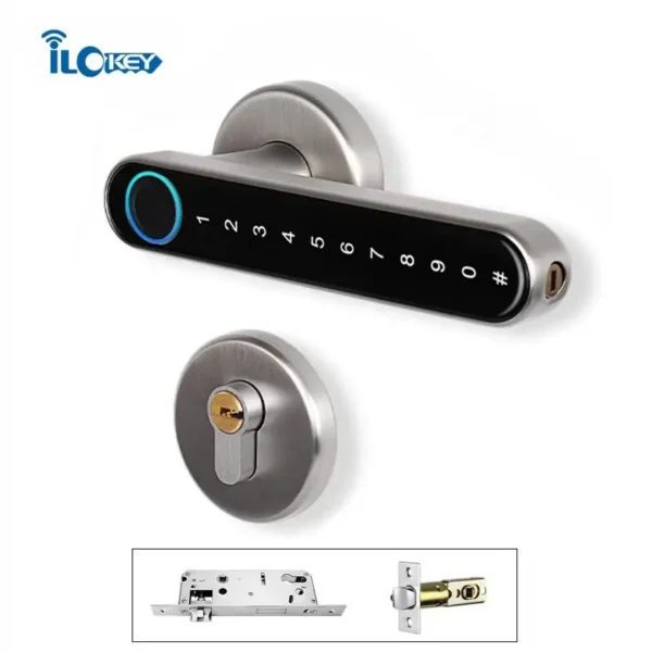 iLockey Outdoor Wi-Fi Biometric Fingerprint, A201-Tuya-SN-Mortise Door Lock