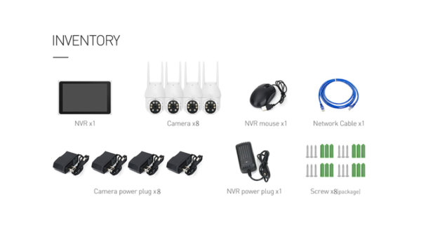 8CH Wireless NVR IP PTZ Surveillance System