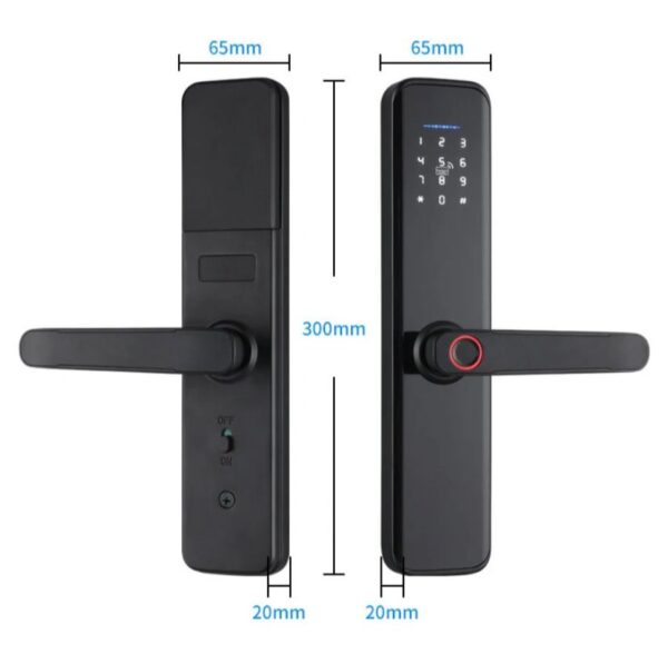 Smart Home Tuya APP Fingerprint Digital Lock Wi-Fi Access Handle with Doorbell